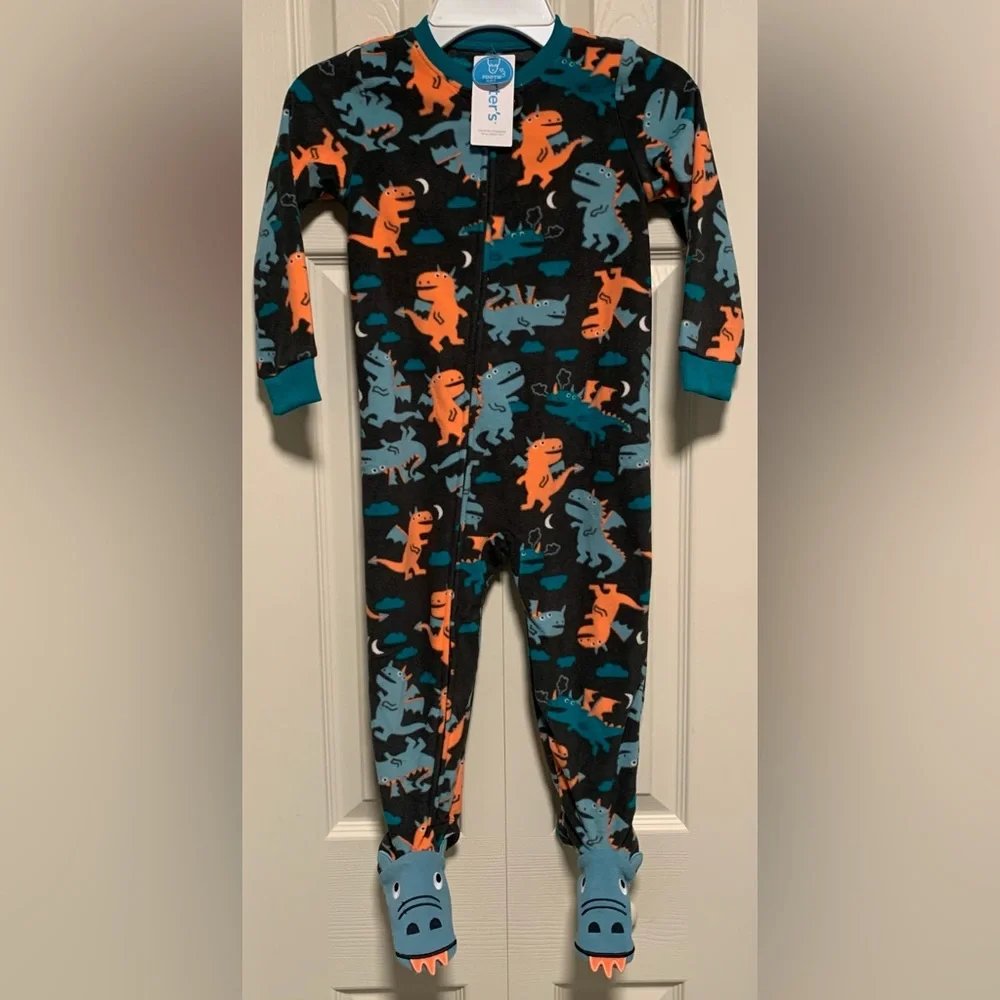 NWT Carter’s Boys Dragon Micro fleece Blanket Sleeper